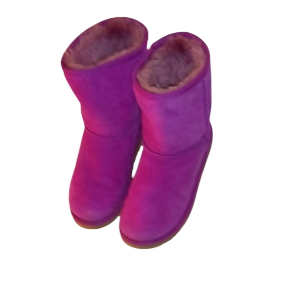 Ugg Boots *Rare* Raspberry With Raspberry Fleece … - image 4